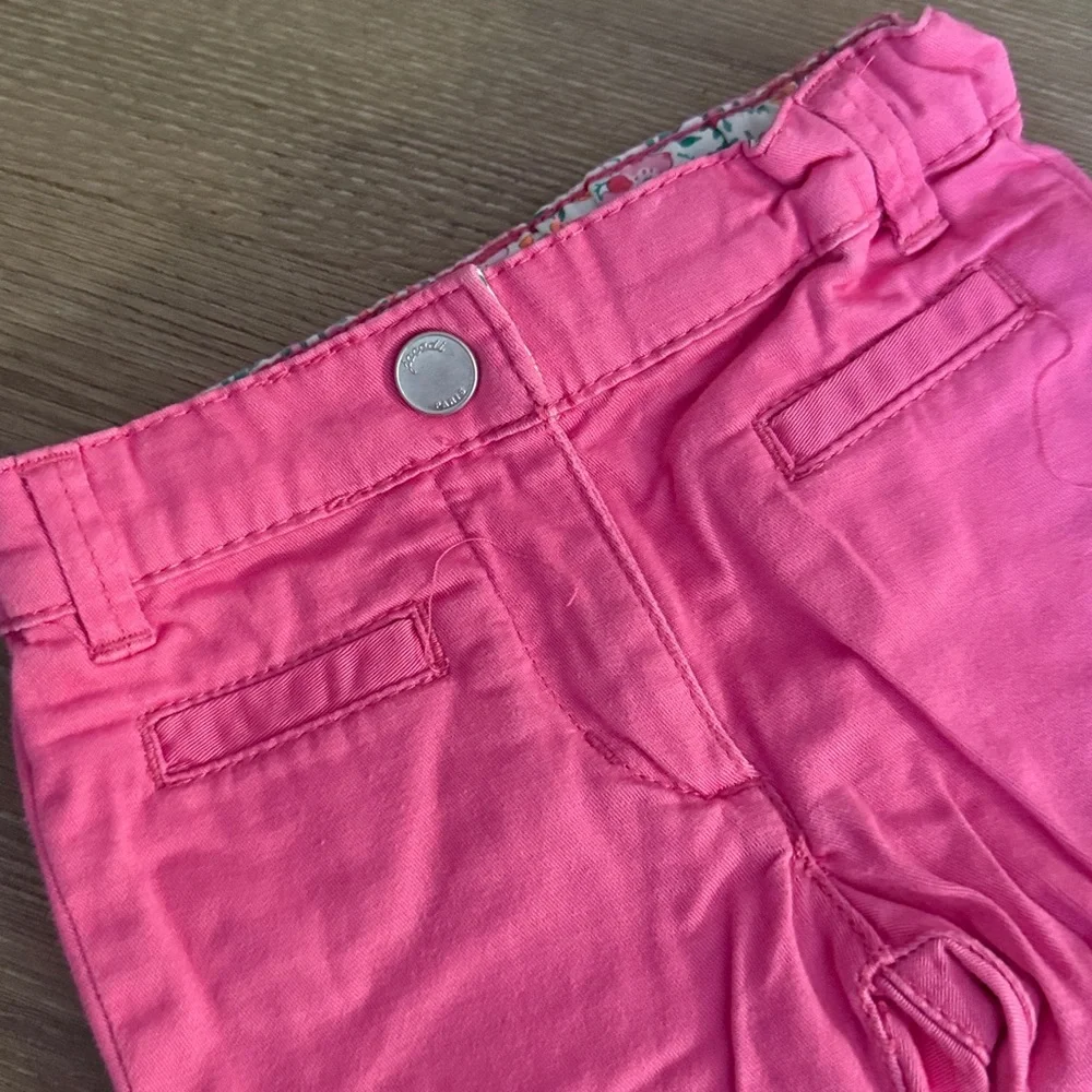 Jacadi baby pink long pants with adjustable waistband size 6 months